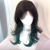 Wolf Tail Wig Tail Dyed Mid-Length Lace Hair Wig