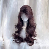 Korean-Style Large Roll Chocolate Brown Artificial Hair Wig
