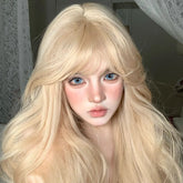 Women's Long Hair Golden Body Wave Long Hair Style Wig