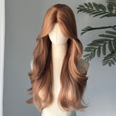 Champagne Gold Wave Artificial Hair Wig Small Lace