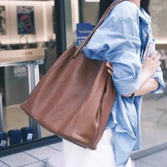 New Commuting Large Capacity Bucket Bag Shoulder Tote Bag Versatile Handbag