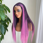 Roxy-Purple Pink Ombre Synthetic 13x4 Lace Front Wig