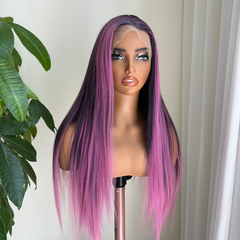 Roxy-Purple Pink Ombre Synthetic 13x4 Lace Front Wig