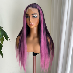Roxy-Purple Pink Ombre Synthetic 13x4 Lace Front Wig