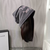 Spring Short Bob Curled Versatile Stacked Wave Hat Wig for Women