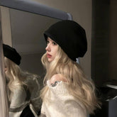 Hat Wig for Women Autumn Platinum Curly Hair Sweet and Cool Hat Wig