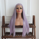 Faye-Light Purple Straight Synthetic 13x4 Lace Front Wig