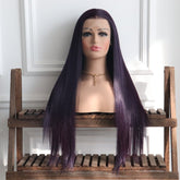 Maeve-Dark Purple Synthetic 13x4 Lace Front Wig