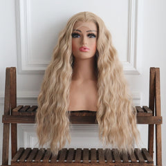 Giselle-Ash Blonde Loose Wavy Synthetic 13x4 Lace Front Wig