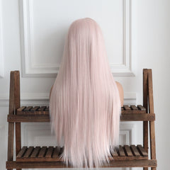 Lily-Snow Pink Synthetic 13x4 Lace Front Wig