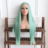 Riley-Mint Green Straight Synthetic 13x4 Lace Front Wig