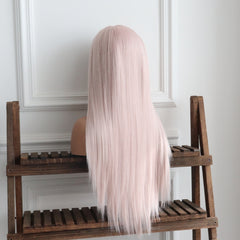 Lily-Snow Pink Synthetic 13x4 Lace Front Wig