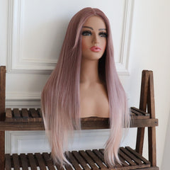 Burgundy Straight Synthetic 2x6 Small Lace Wig