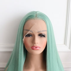 Riley-Mint Green Straight Synthetic 13x4 Lace Front Wig