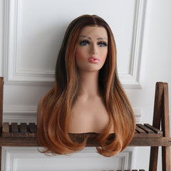Dahlia-Brown Black Ombre Synthetic 13x4 Lace Front Wig