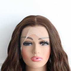 Athena -Natural Brown Body Wave Synthetic 13x4 Lace Front Wig