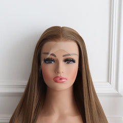 Millie-Chestnut Brown Silky Straight Synthetic 13x4 Lace Front Wig
