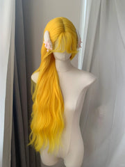 Yellow Color Loose Wavy Long Style Elegant Wig None Lace Wig