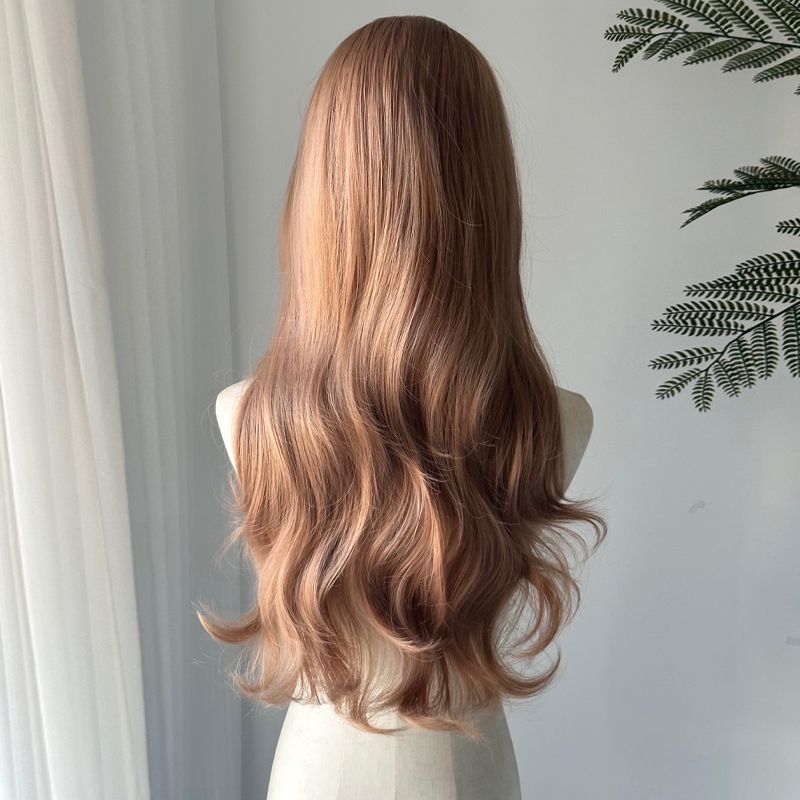 Champagne Gold Wave Artificial Hair Wig Small Lace