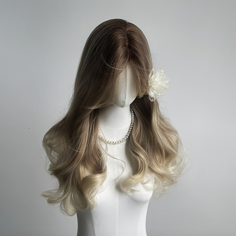 Sand Golden Natural Wave Daily Wig None Lace Wig