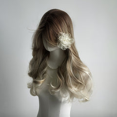 Sand Golden Natural Wave Daily Wig None Lace Wig