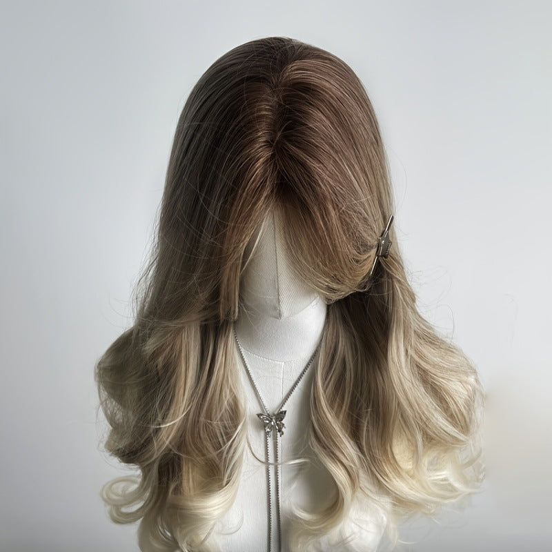 Sand Golden Natural Wave Daily Wig None Lace Wig