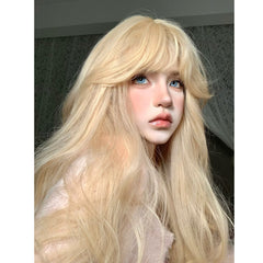 Women's Long Hair Golden Body Wave Long Hair Style Wig