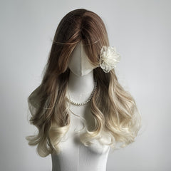 Sand Golden Natural Wave Daily Wig None Lace Wig