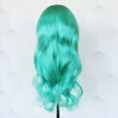 Mint Green Body Wave Lace Front Wig Human Hair 200% Density Colored Human Hair Wigs