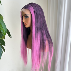Roxy-Purple Pink Ombre Synthetic 13x4 Lace Front Wig