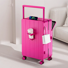 Front opening suitcase 2025 new multifunctional 20-inch boarding suitcase wide trolley suitcase bag