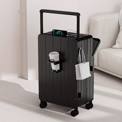 Front opening suitcase 2025 new multifunctional 20-inch boarding suitcase wide trolley suitcase bag