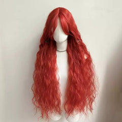 Halloween Mermaid Red Elf Forest Style Super Long Wig