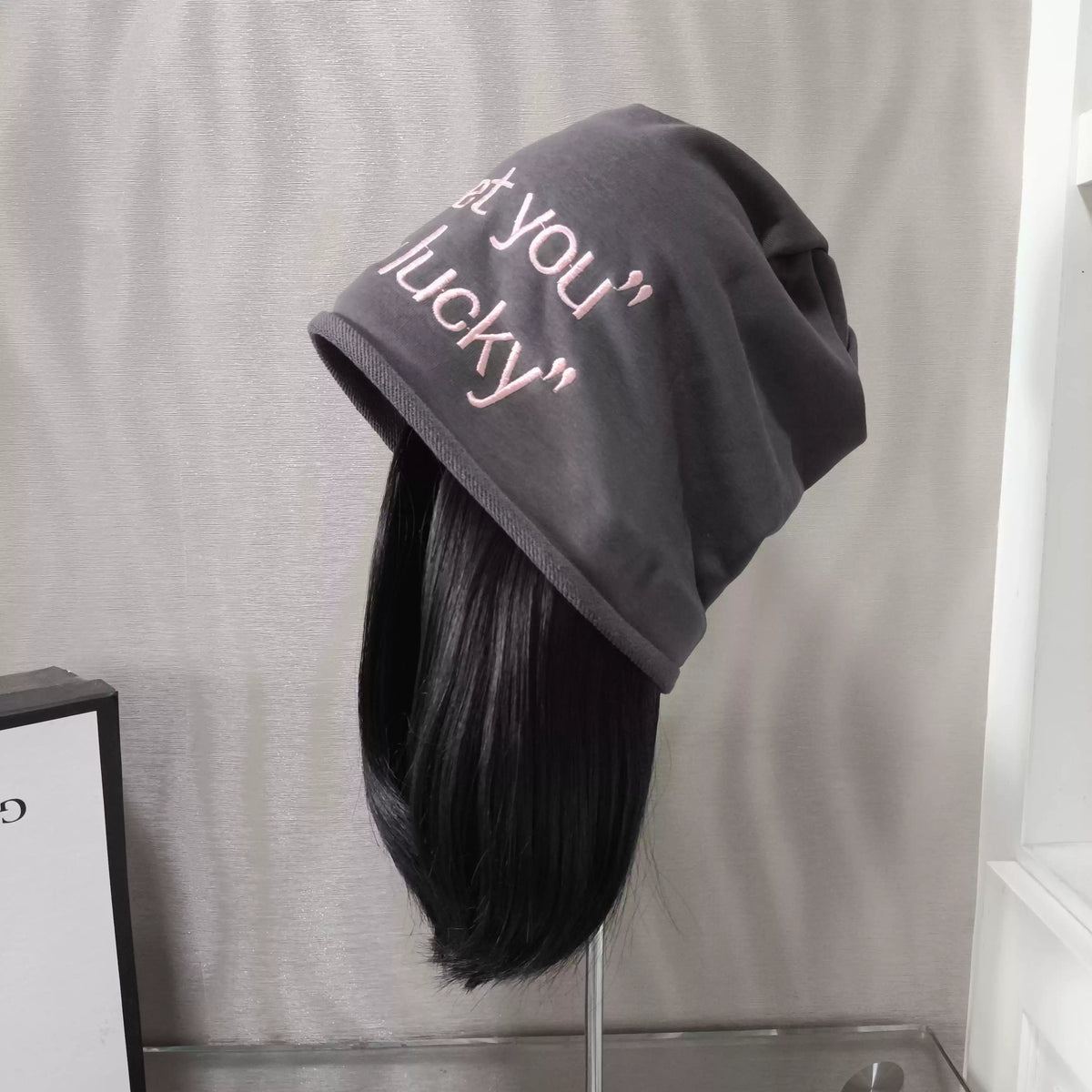 Spring Short Bob Curled Versatile Stacked Wave Hat Wig for Women