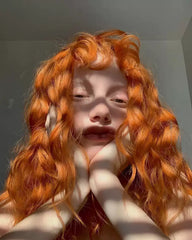 Halloween Pumpkin Little Devil Dirty Orange Wool Curly Wig