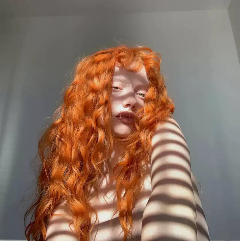 Halloween Pumpkin Little Devil Dirty Orange Wool Curly Wig