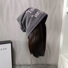 Spring Short Bob Curled Versatile Stacked Wave Hat Wig for Women