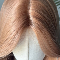 Champagne Gold Wave Artificial Hair Wig Small Lace