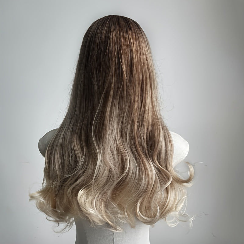 Sand Golden Natural Wave Daily Wig None Lace Wig
