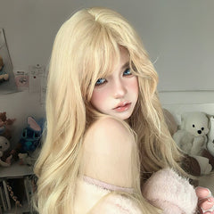 Women's Long Hair Golden Body Wave Long Hair Style Wig
