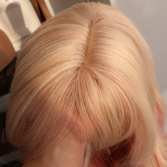 Pink Wavy Synthetic None Lace Party Wig