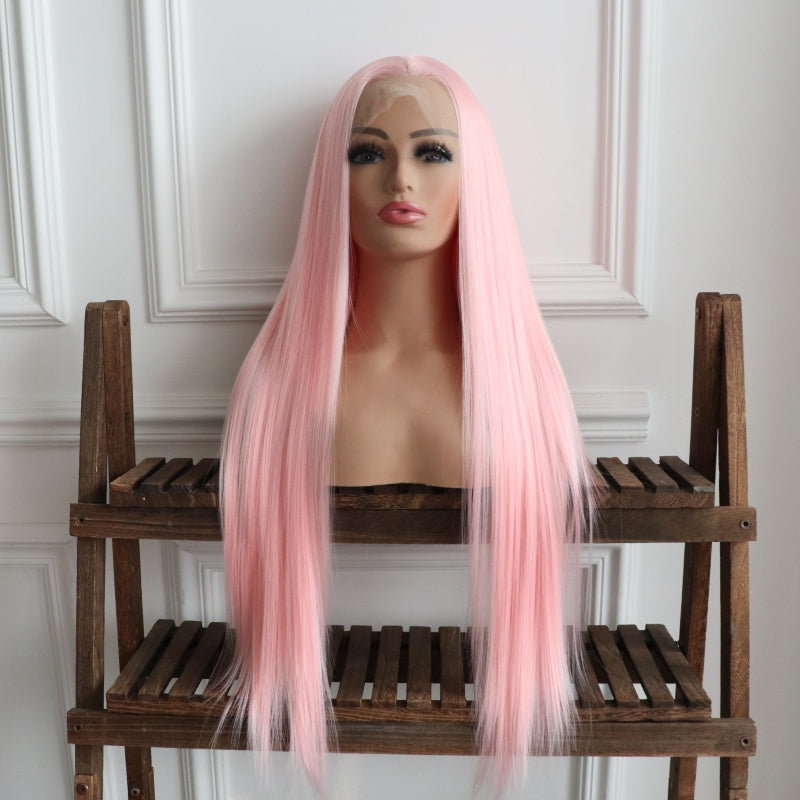 Rosie-Baby Pink Straight Synthetic 13x4 Lace Front Wig