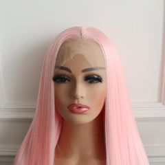Rosie-Baby Pink Straight Synthetic 13x4 Lace Front Wig