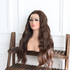 Athena -Natural Brown Body Wave Synthetic 13x4 Lace Front Wig